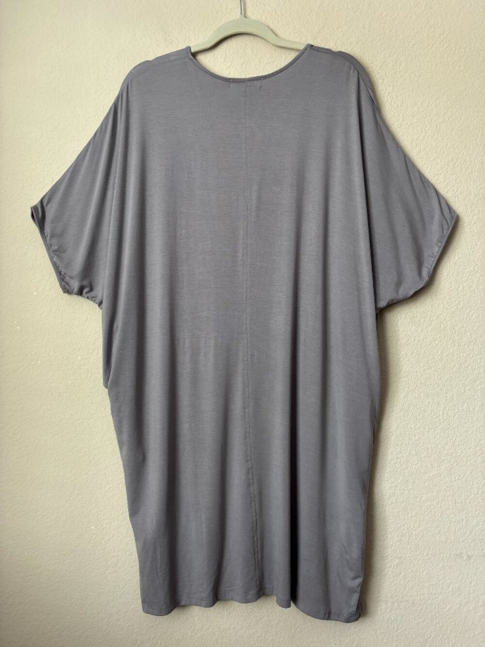 NEW Barefoot Dreams Luxe Milk Jersey Short Caftan in Pewter - Picture 11 of 12